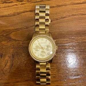 Large Face Gold Michael Kors Watch
